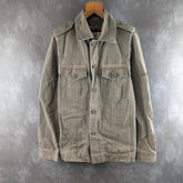 Animal Jacket Mens Small S Khaki Y2K Utility Field Military